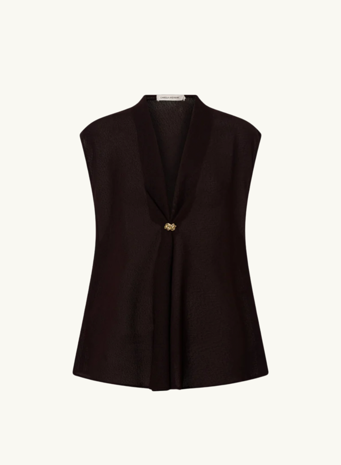 Camilla and Marc Tessara Top in Chocolate