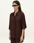 Camilla and Marc Ottilie 2.0 Short Sleeve Shirt in Chocolate