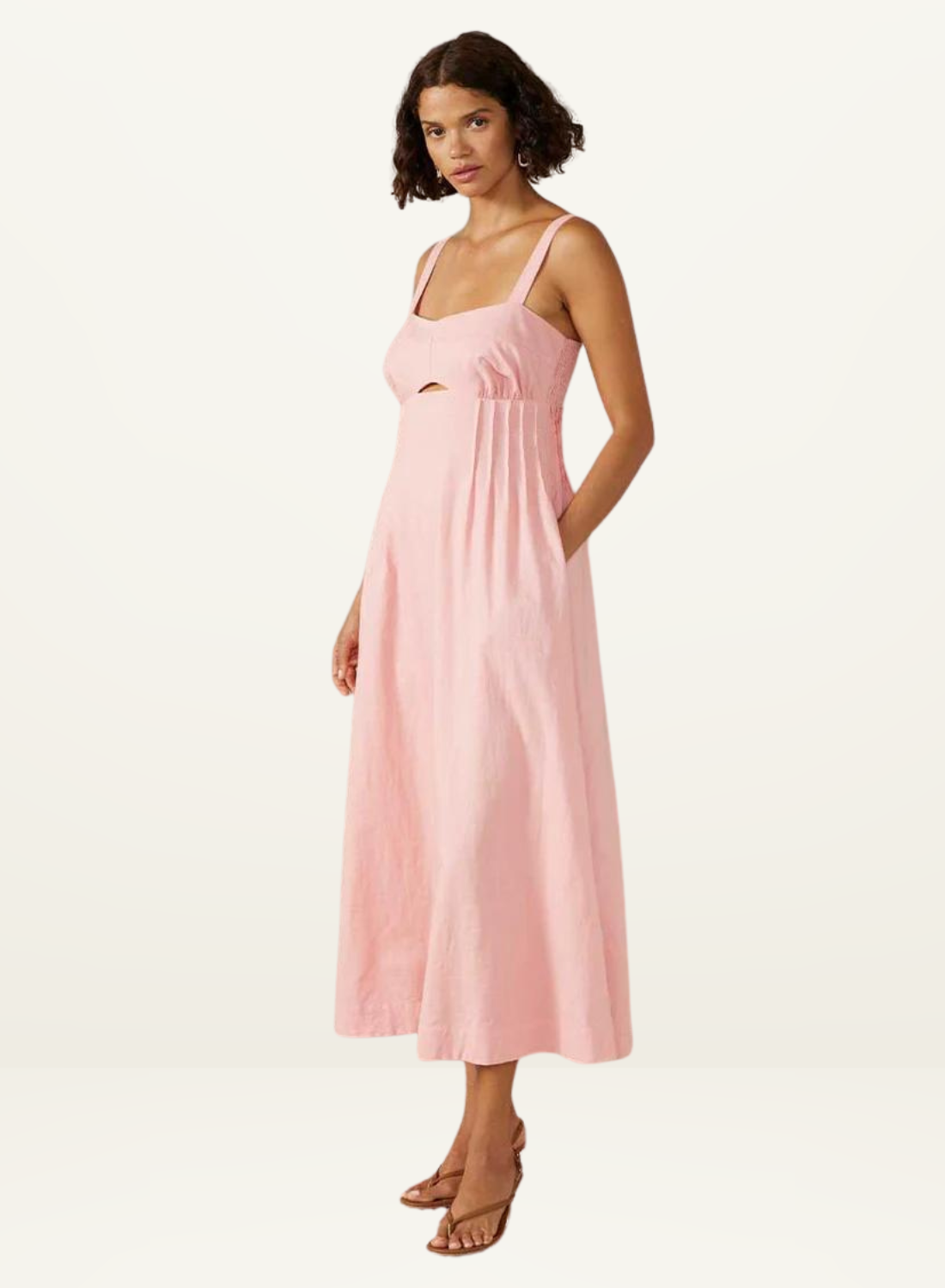 Sunlight Midi Dress BLUSH PINK Mon Renn-MØN RENN-Frolic Girls