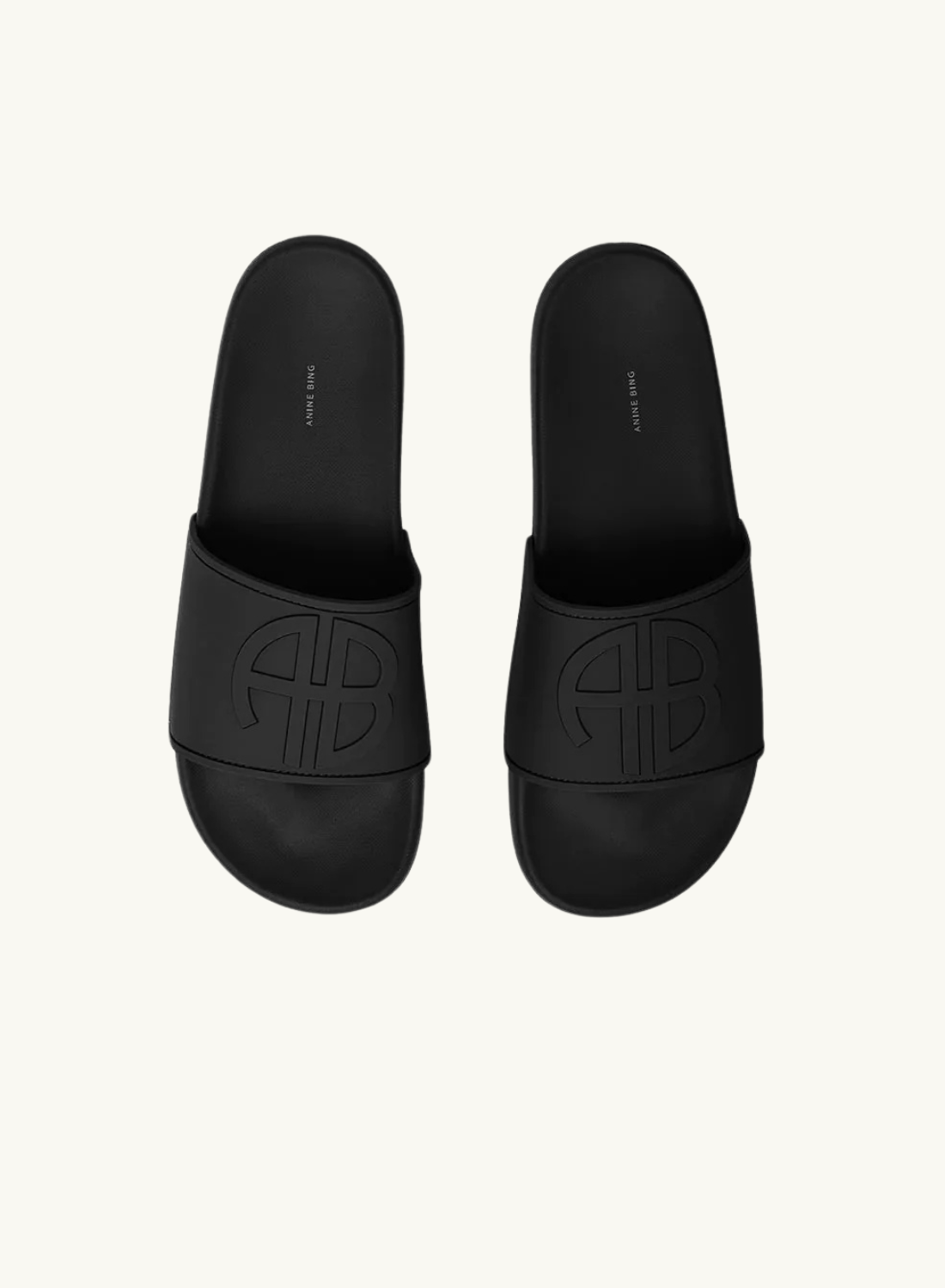 Isla Slides BLACK MONOGRAM Anine Bing