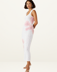 Bloom Knit Midi Dress WHITE & PINK Mon Renn-MØN RENN-Frolic Girls