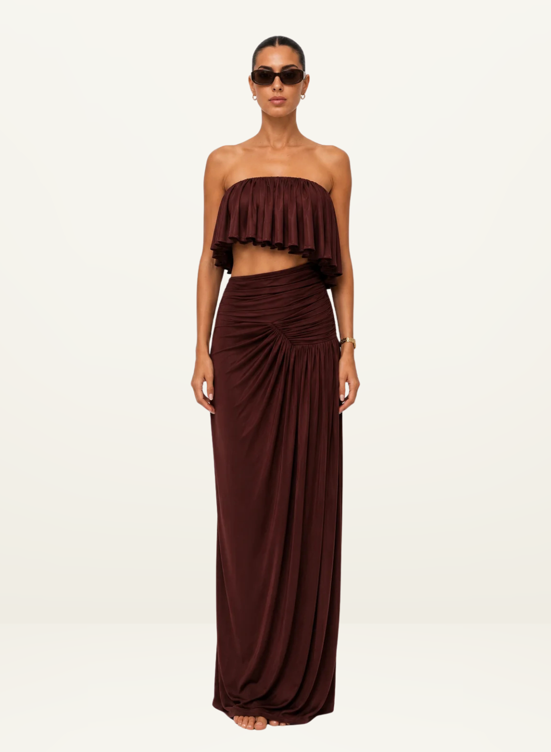 Jefre Séi Gwen Maxi Dress in Burgundy