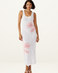 Bloom Knit Midi Dress WHITE & PINK Mon Renn-MØN RENN-Frolic Girls