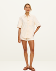 Kivari Dylan Denim Short in Rosewater