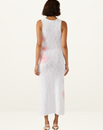 Bloom Knit Midi Dress WHITE & PINK Mon Renn-MØN RENN-Frolic Girls