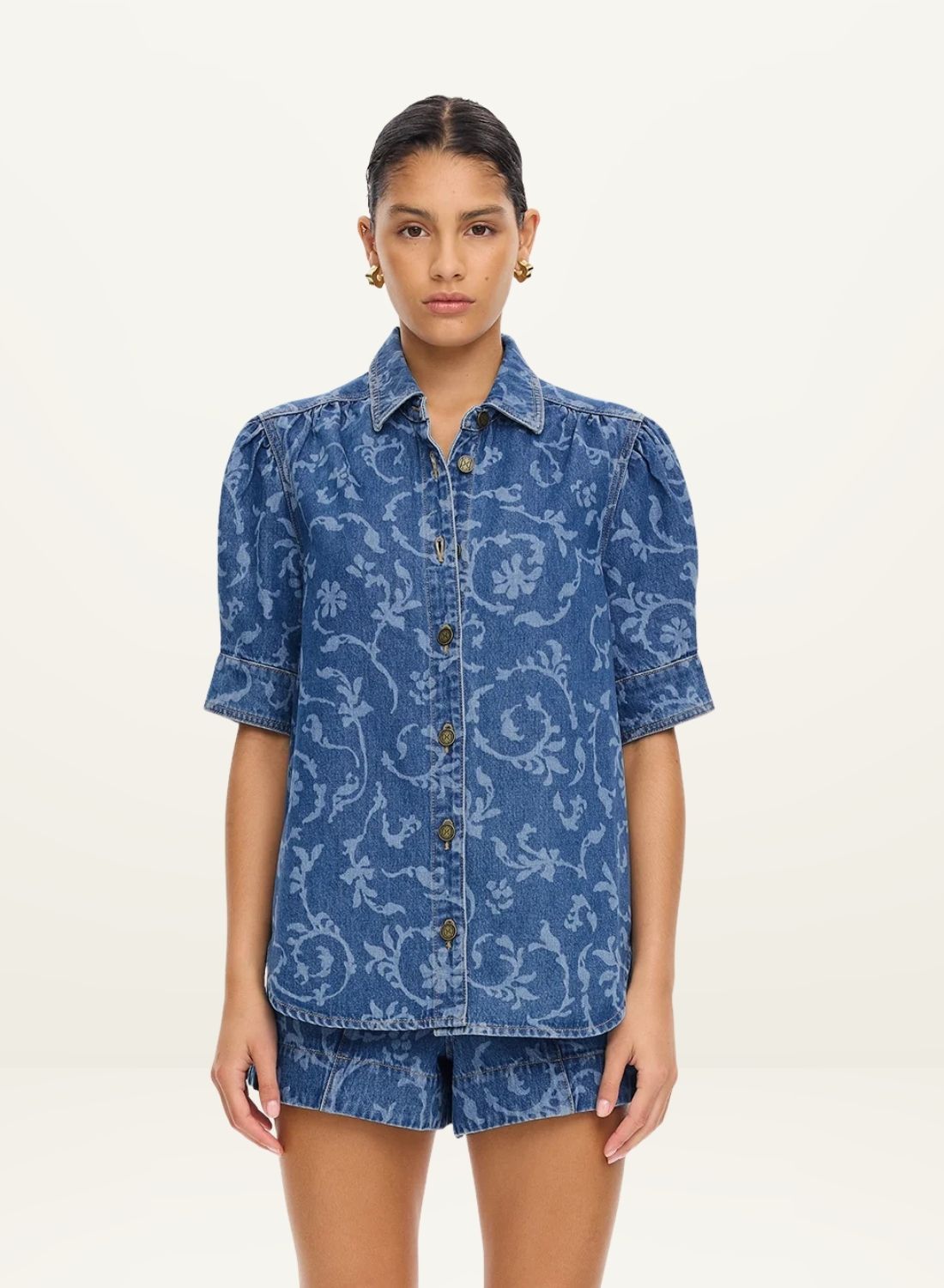 Kivari Elina Denim Shirt in Blue