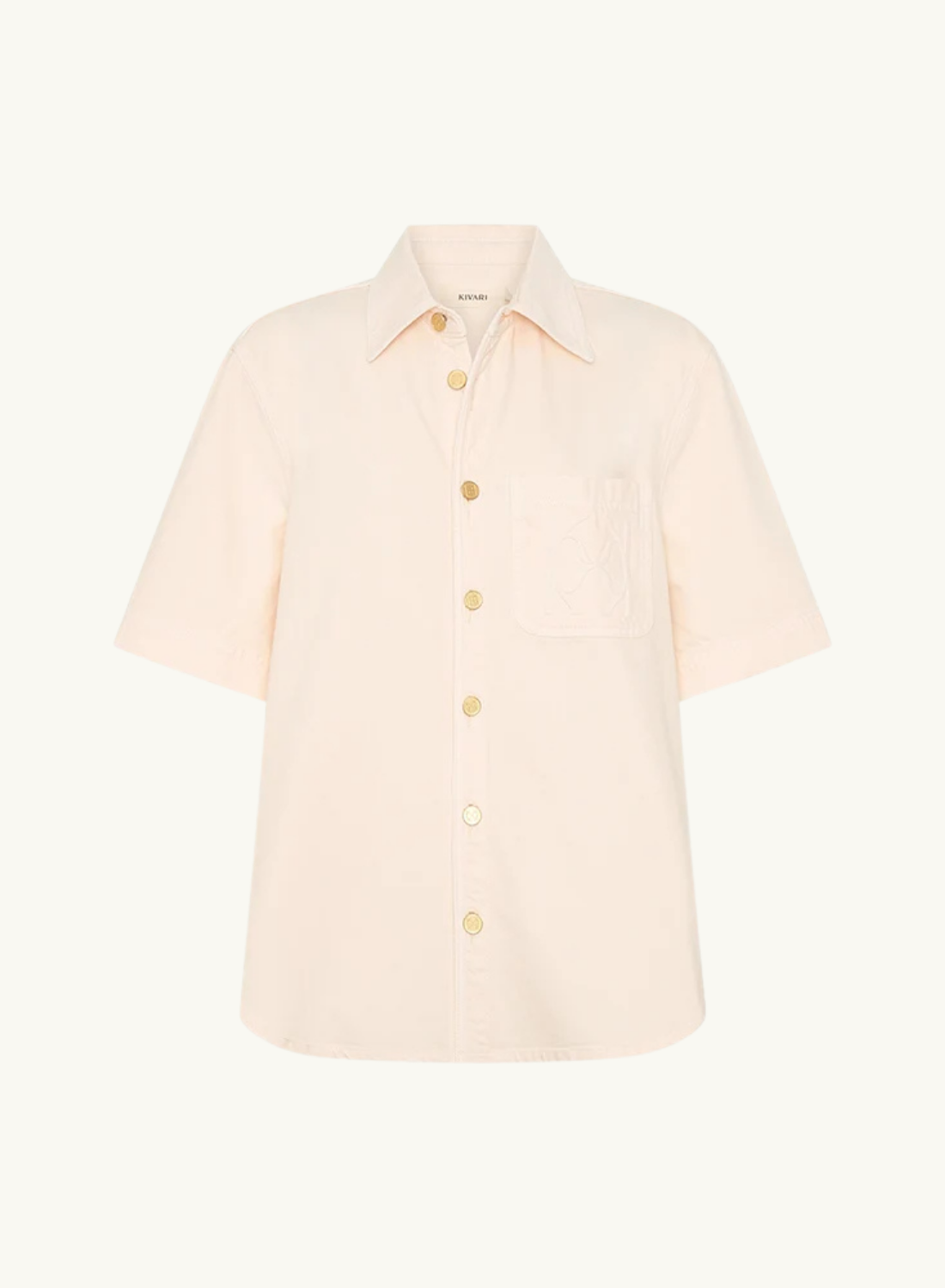 Kivari Ariana Denim Shirt in Rosewater