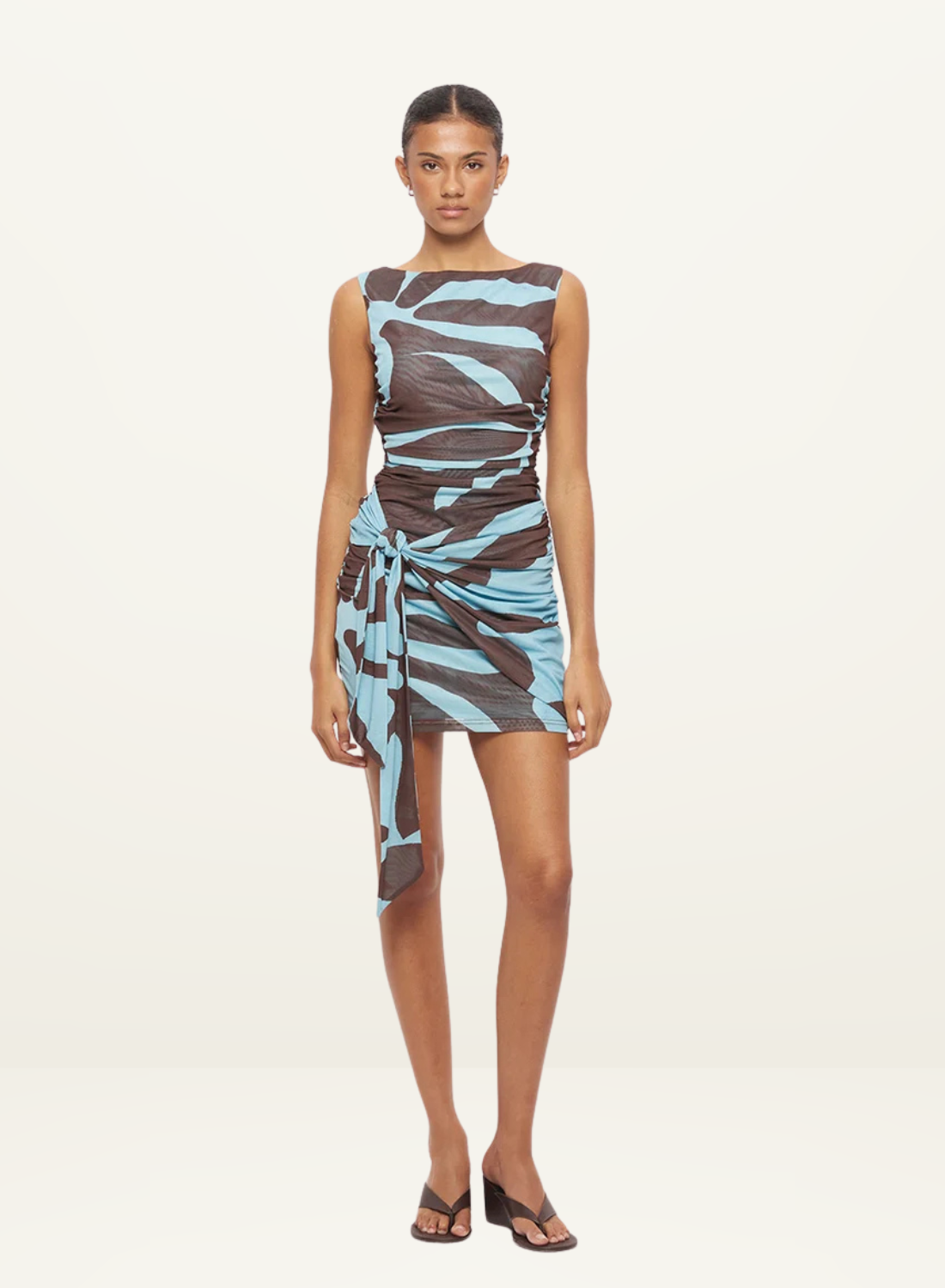 Mon Renn Lucid Mini Dress in Lucid Blue