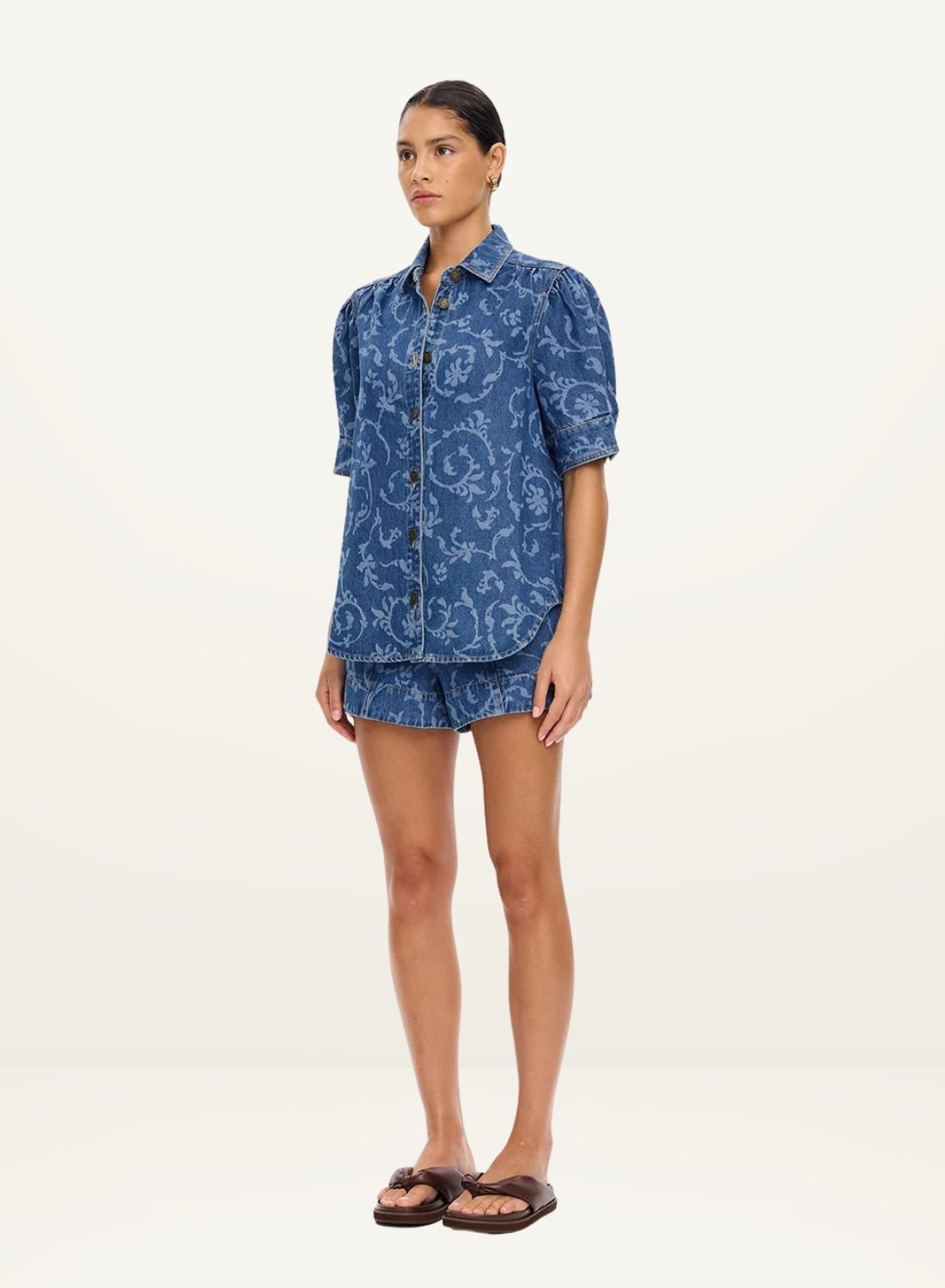 Kivari Elina Denim Shirt in Blue