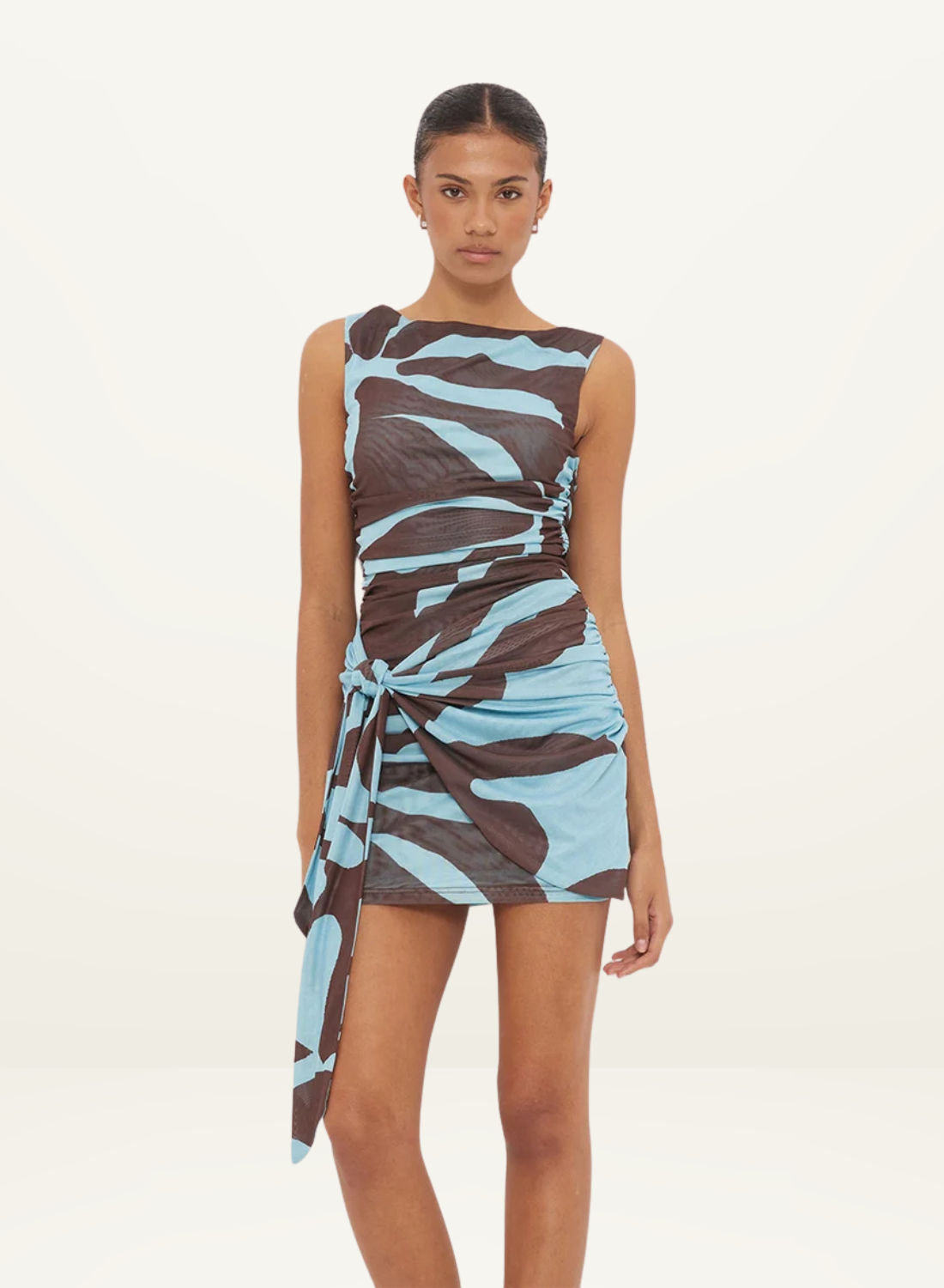 Mon Renn Lucid Mini Dress in Lucid Blue