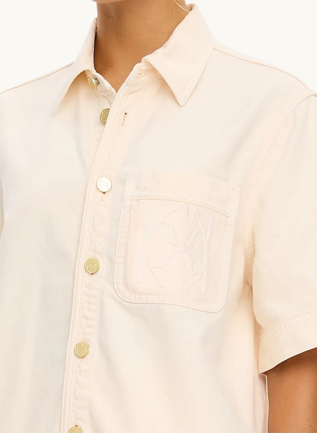 Kivari Ariana Denim Shirt in Rosewater