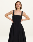 Sovere Reprive Midi Dress in BLACK