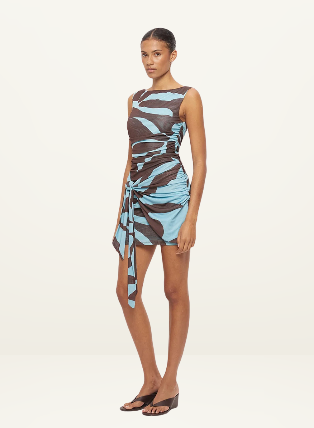 Mon Renn Lucid Mini Dress in Lucid Blue