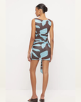 Mon Renn Lucid Mini Dress in Lucid Blue