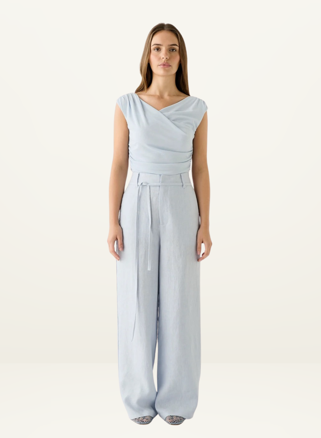 Esmaee Charter Top in Ice Blue
