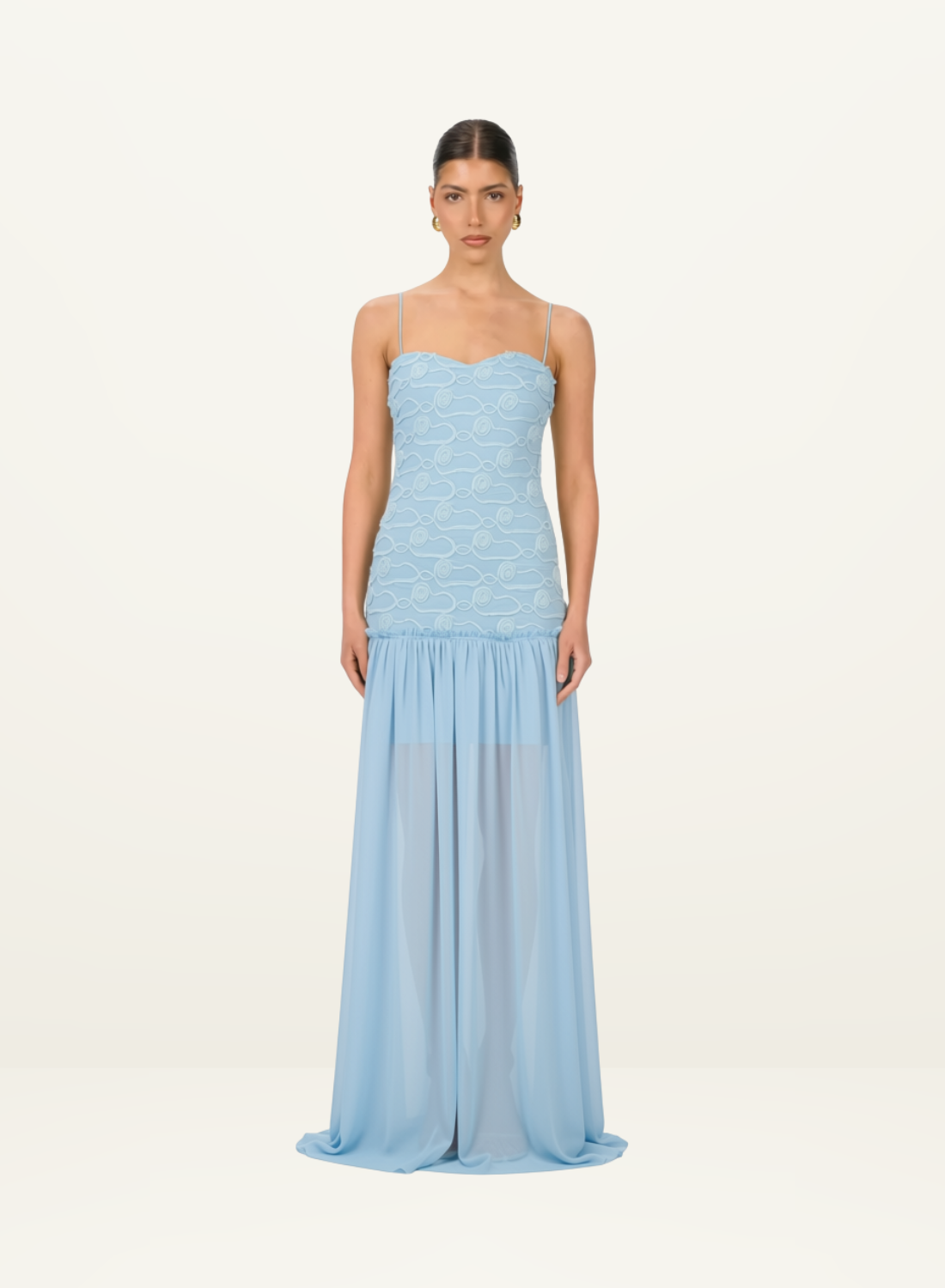 Jefre Sei Renata Maxi Dress in Bay Blu
