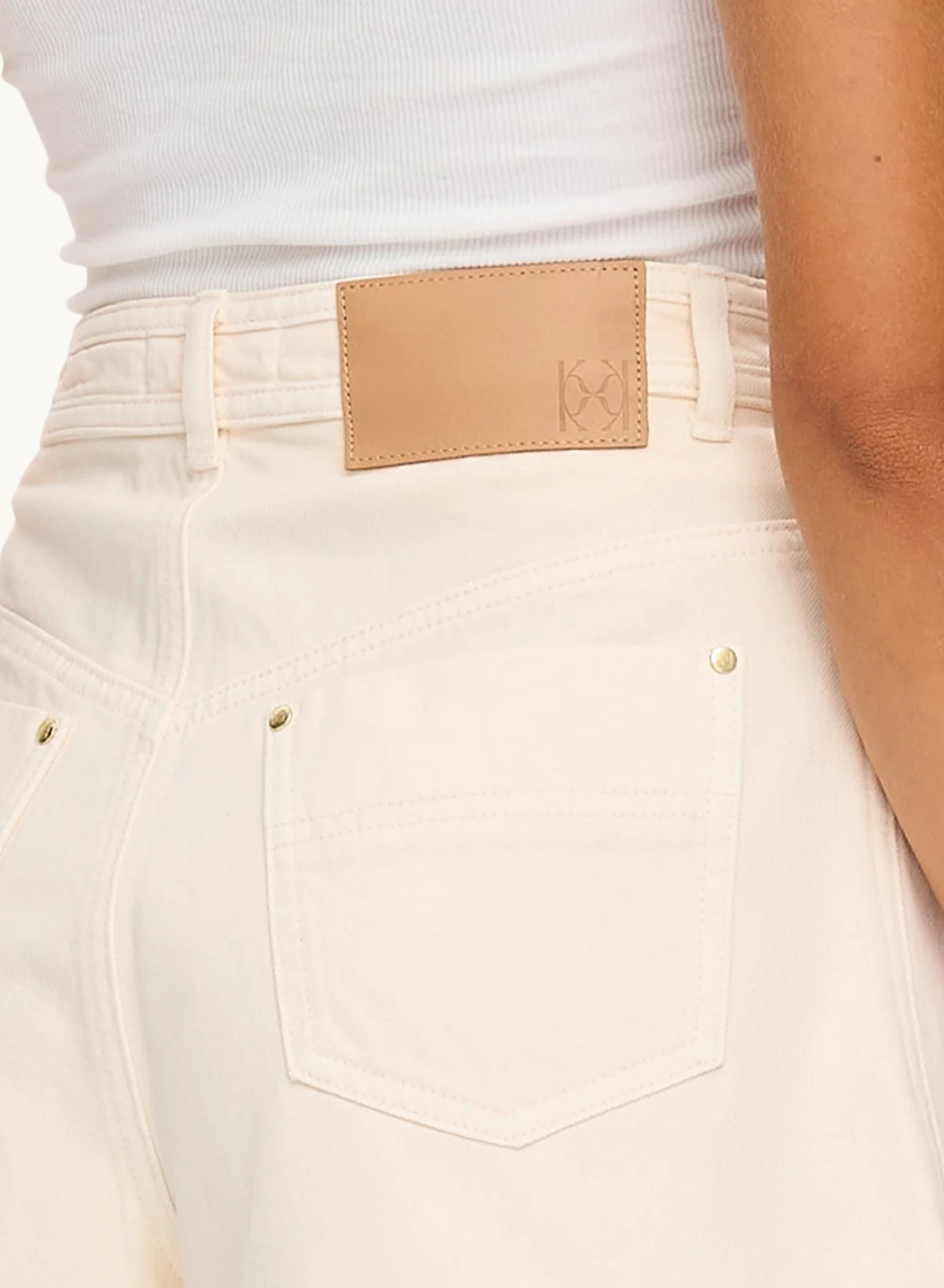Kivari Dylan Denim Short in Rosewater