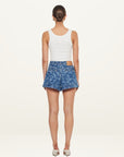 Kivari Laguana Printed Denim Short in Blue