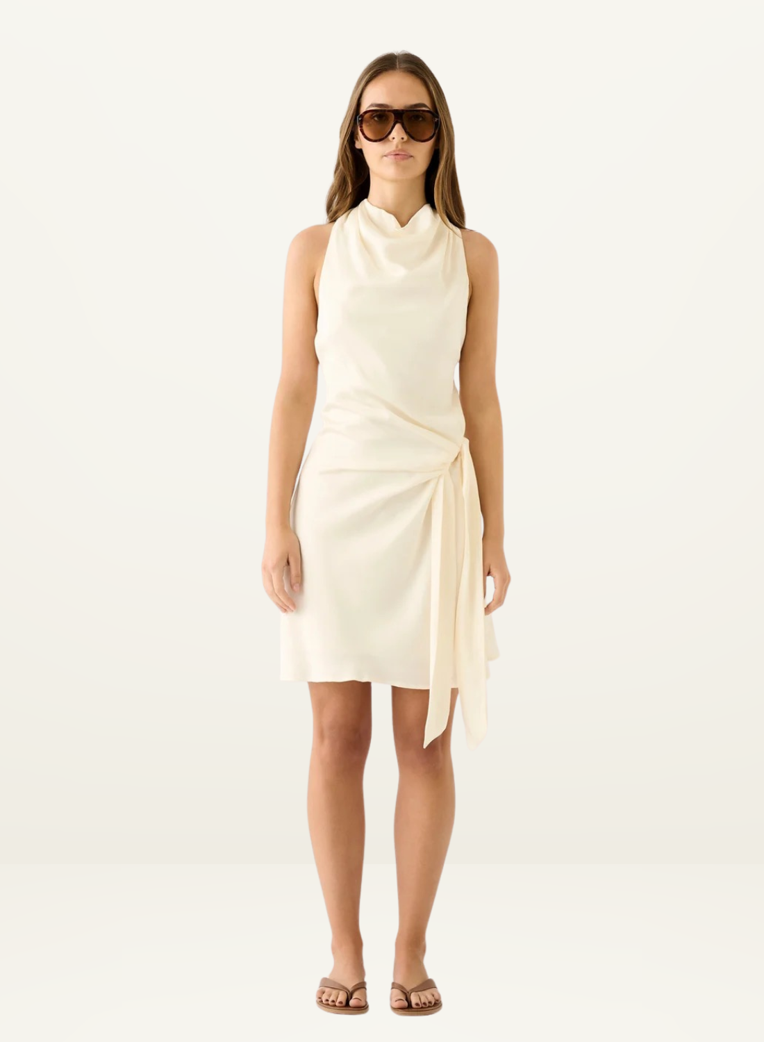 Esmaee Foreshore Mini Dress in Ivory