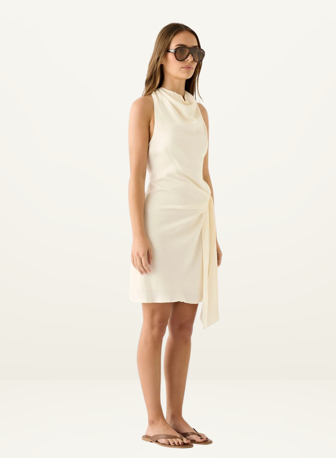 Esmaee Foreshore Mini Dress in Ivory
