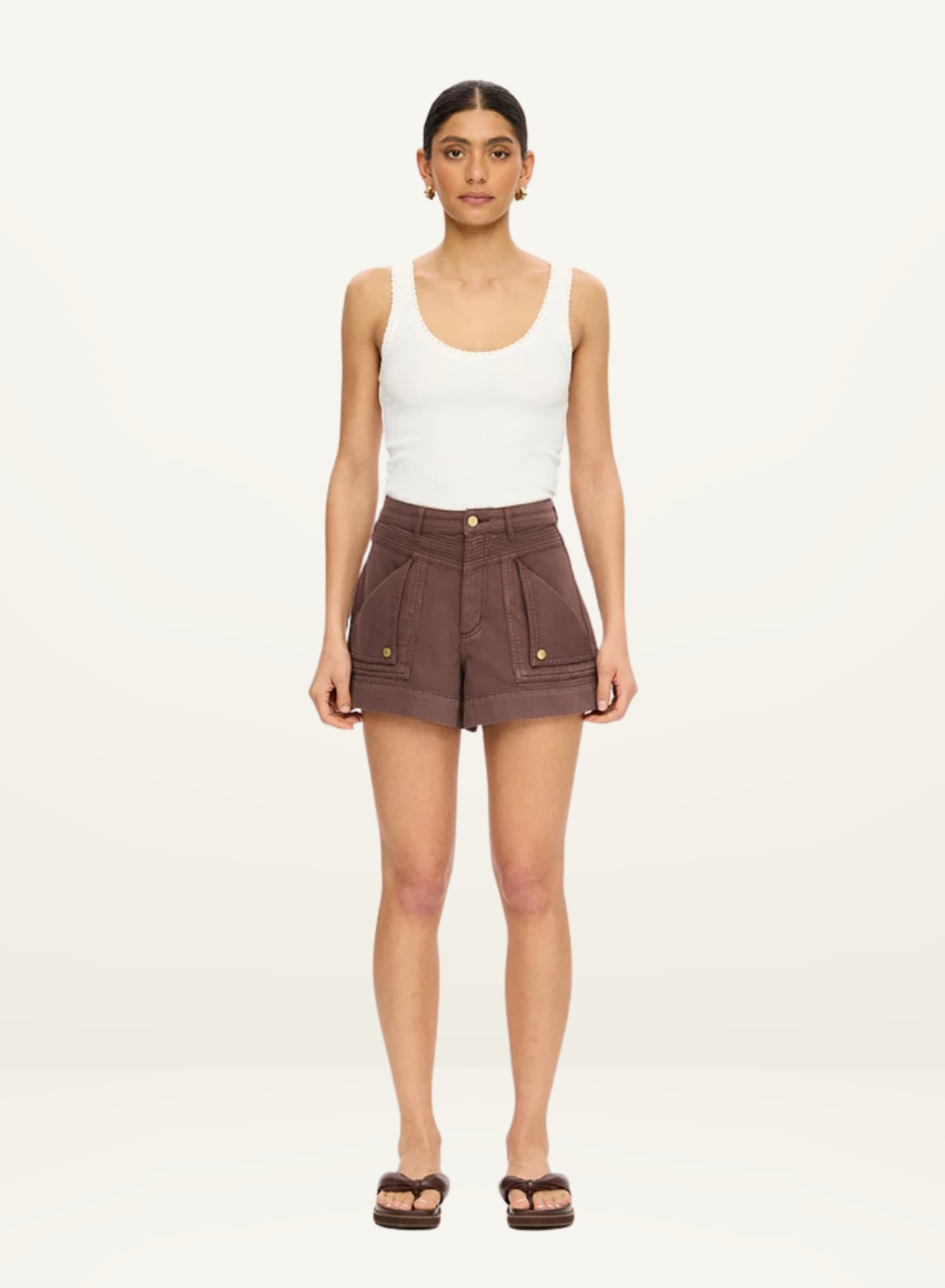 Kivari Celine Denim Short in Chocolate