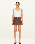 Kivari Celine Denim Short in Chocolate