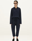 Camilla and Marc Moreno Long Sleeve Polo in Navy