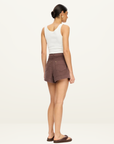 Kivari Celine Denim Short in Chocolate