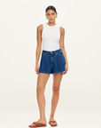Kivari Monroe Denim Short in Indigo Blue