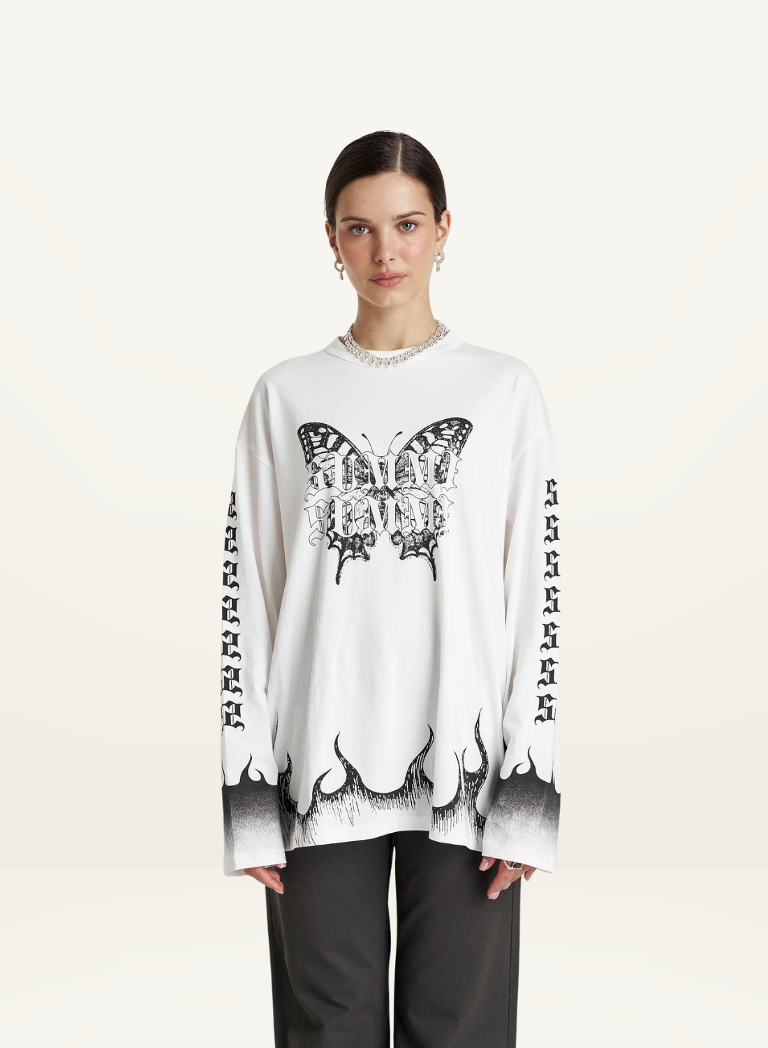 Summi Summi Eden LS Tee in Lily White