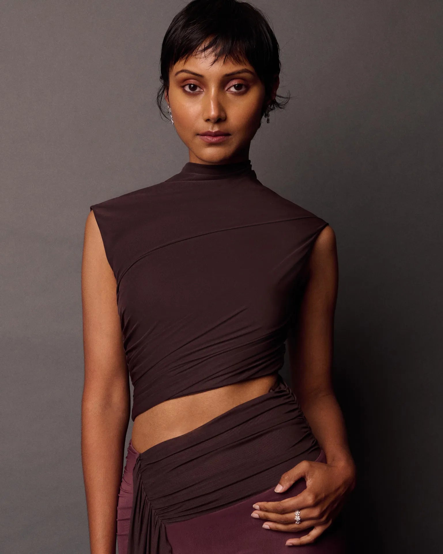 Bec + Bridge Conni Maxi Dress in Chocolate / Aubergine