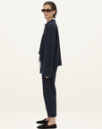 Camilla and Marc Moreno Long Sleeve Polo in Navy