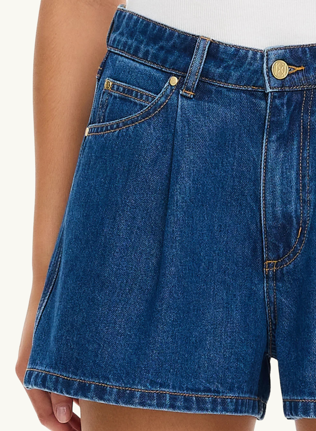 Kivari Monroe Denim Short in Indigo Blue