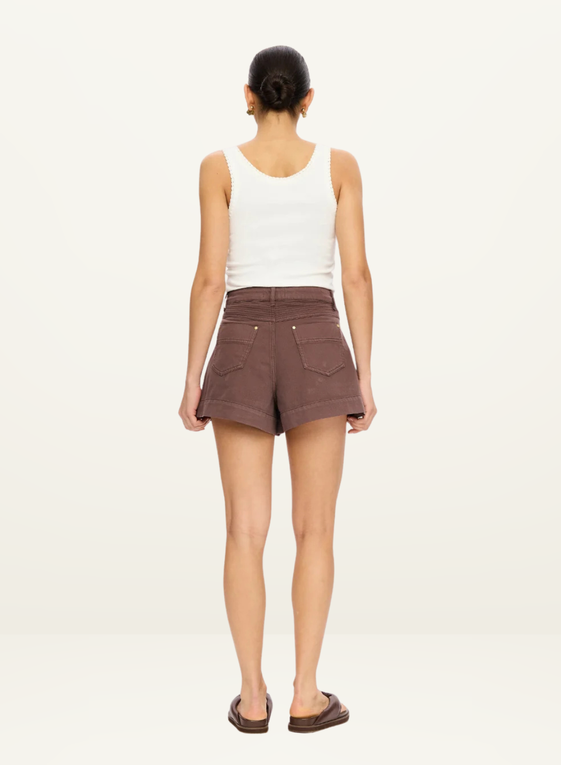 Kivari Celine Denim Short in Chocolate