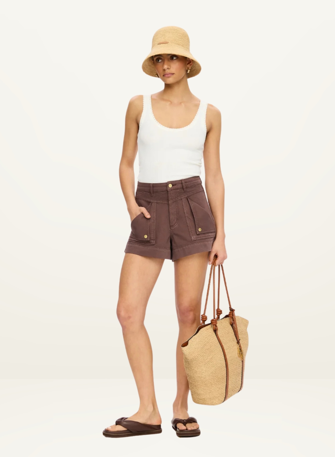 Kivari Celine Denim Short in Chocolate