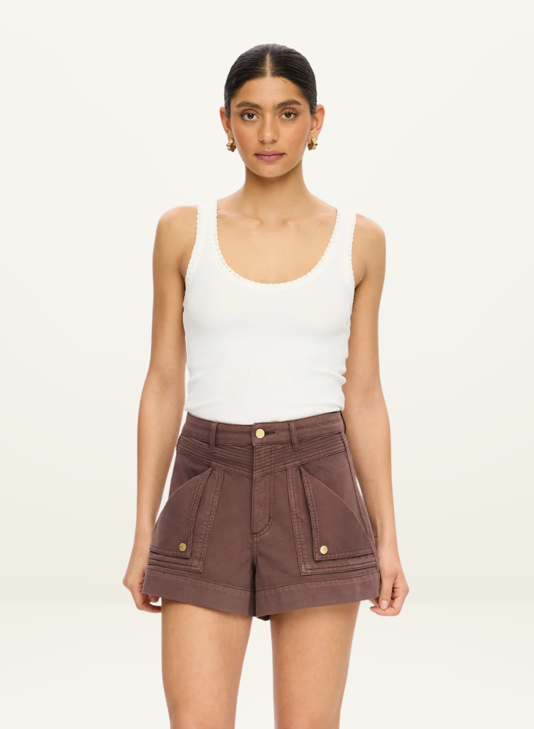 Kivari Celine Denim Short in Chocolate