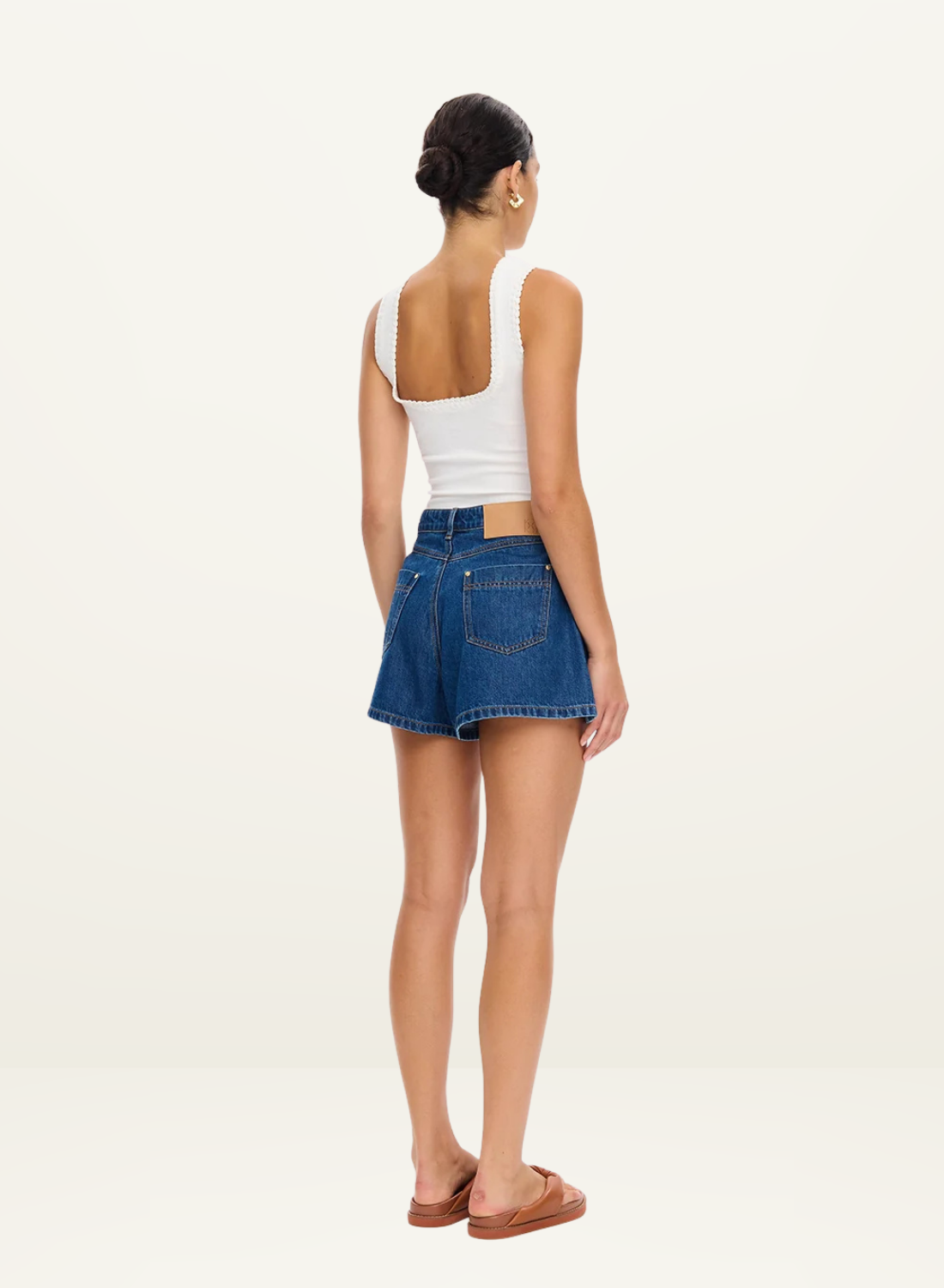 Kivari Monroe Denim Short in Indigo Blue