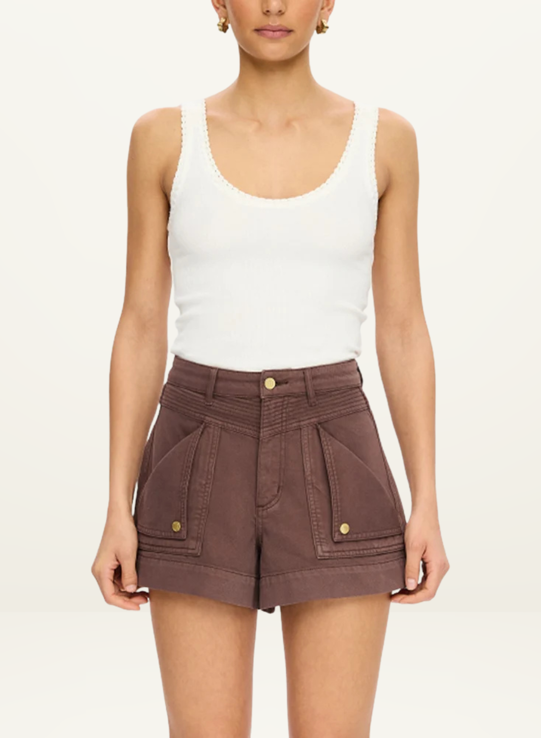Kivari Celine Denim Short in Chocolate
