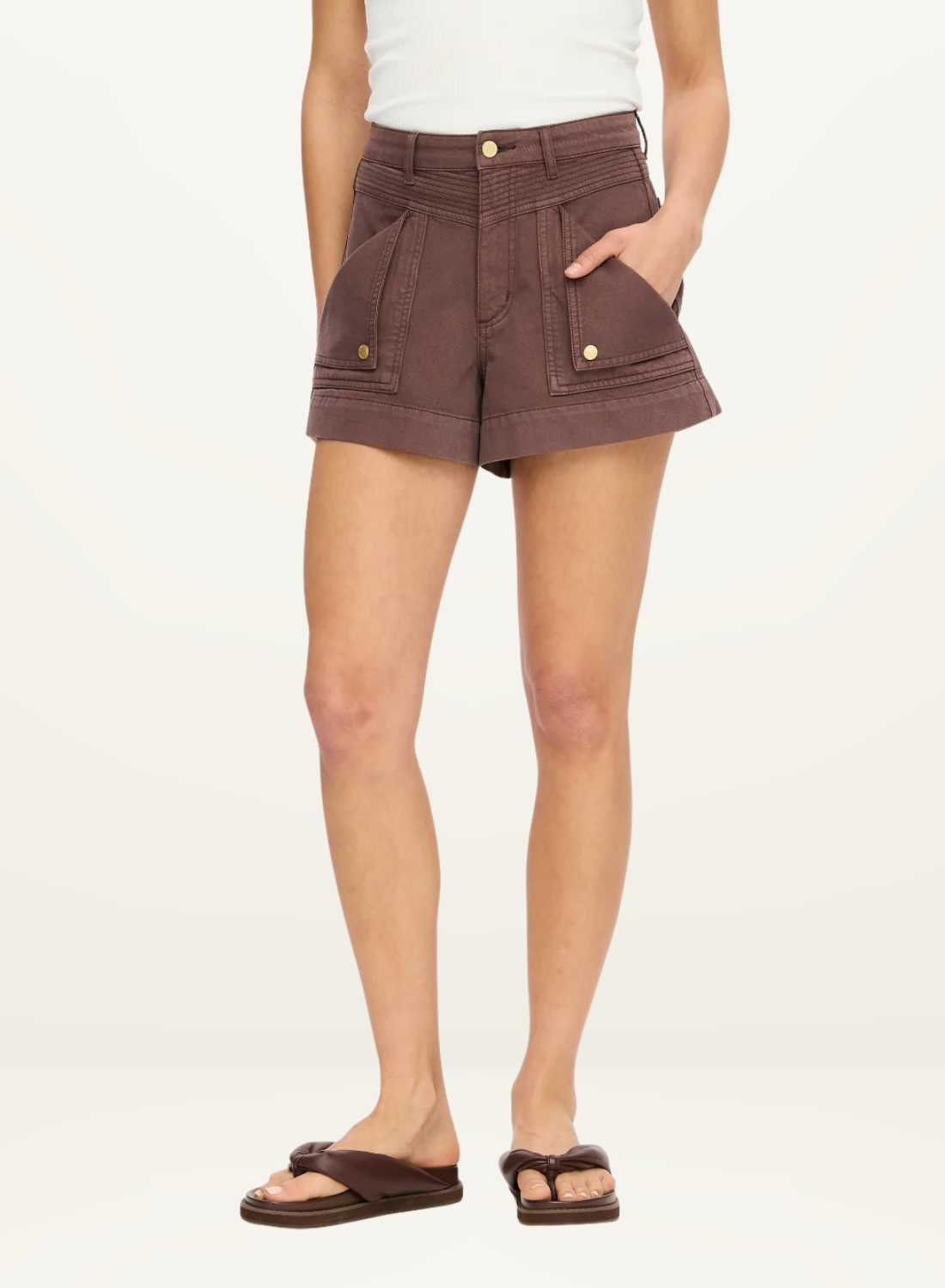 Kivari Celine Denim Short in Chocolate