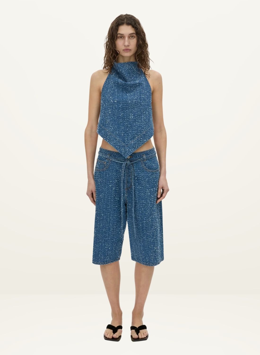 Camilla and Marc Rhodes Denim Short in Blue