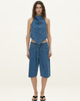 Camilla and Marc Rhodes Denim Short in Blue