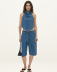 Camilla and Marc Rhodes Denim Short in Blue