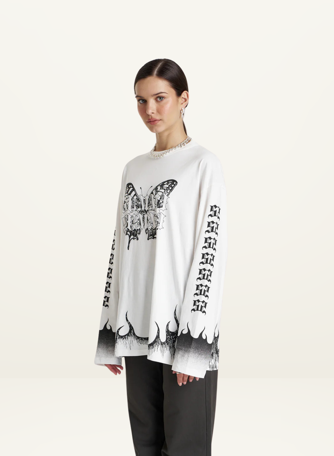 Summi Summi Eden LS Tee in Lily White