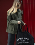 Anine Bing Leo Canvas Tote in Black