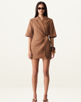 Esmaee Paragon Blazer Dress in Brown