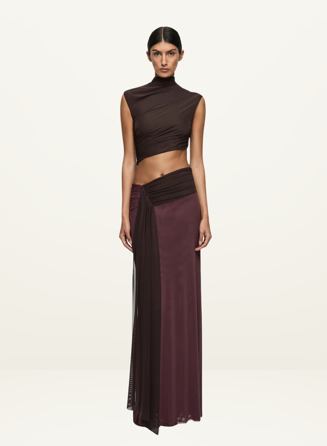 Bec + Bridge Conni Maxi Dress in Chocolate / Aubergine