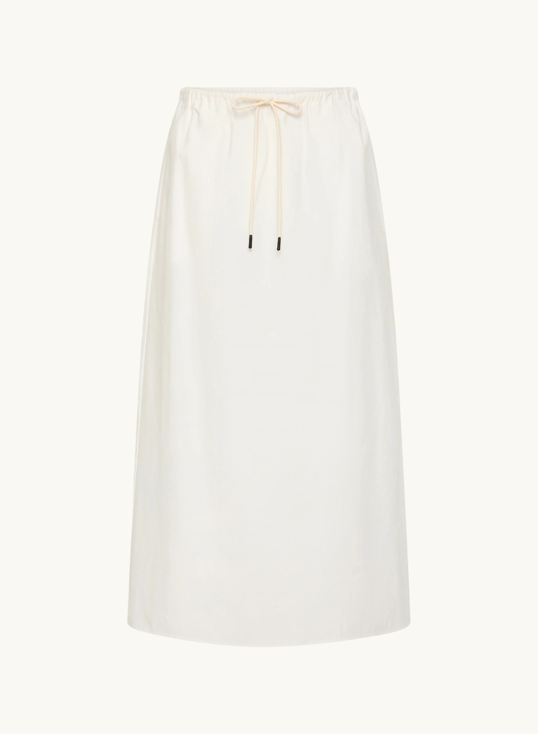 Bassike Crushed Cotton Minimal Skirt in Natural