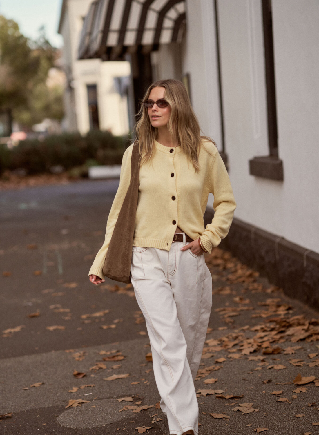 Ceres Nelly Long Sleeve Cardigan in Butter Yellow
