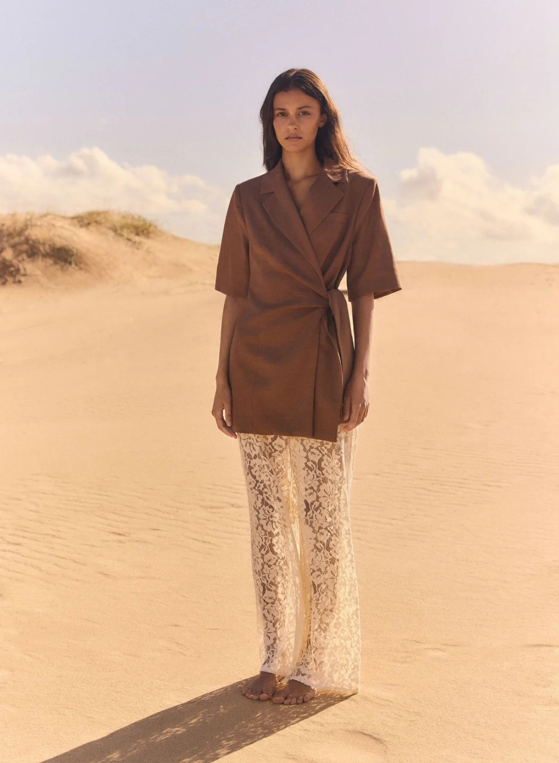 Esmaee Paragon Blazer Dress in Brown