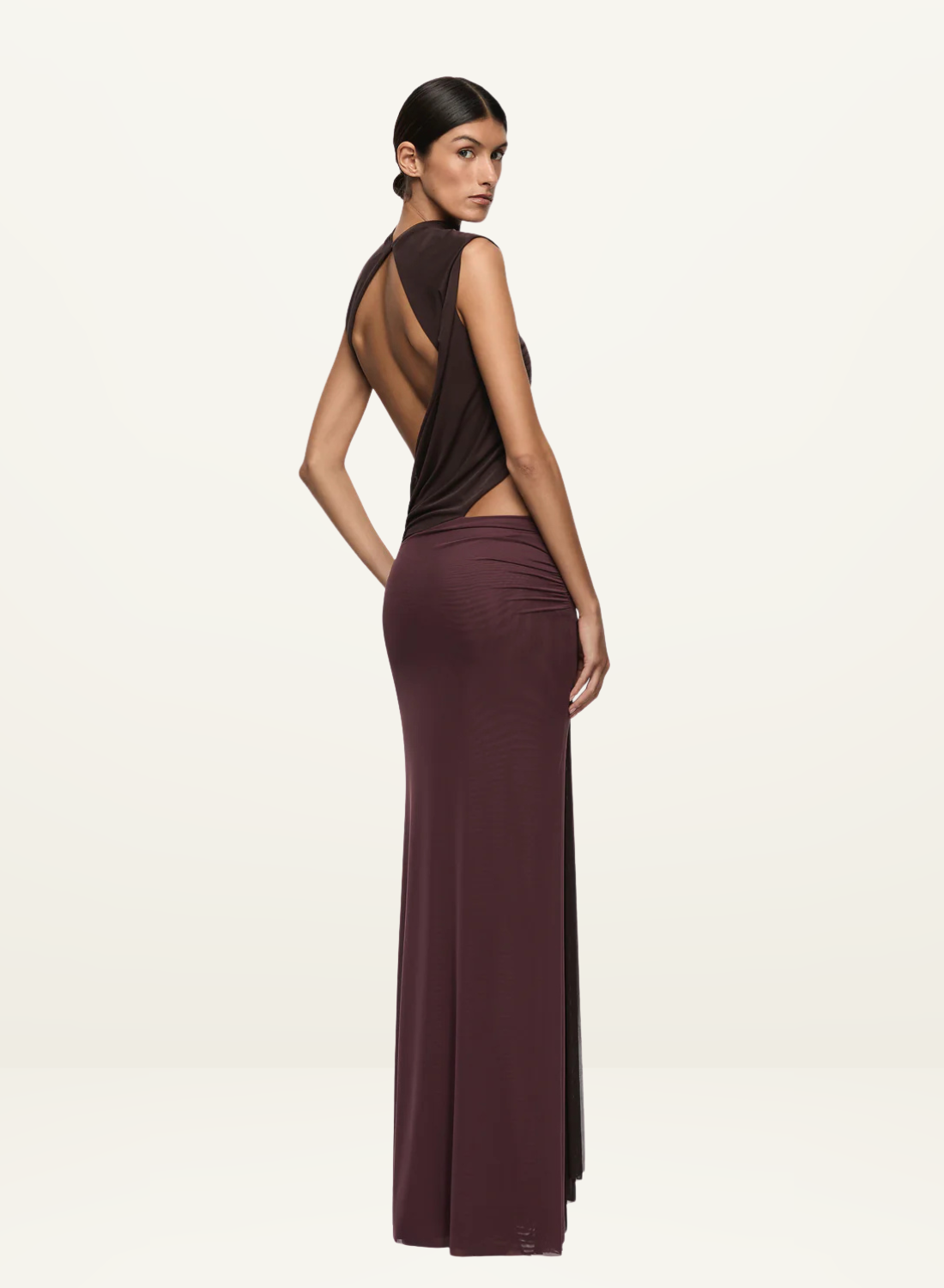 Bec + Bridge Conni Maxi Dress in Chocolate / Aubergine
